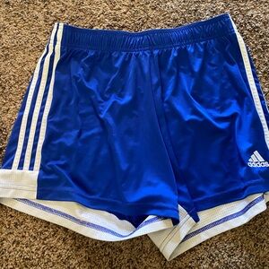 Blue Adidas running shorts. Women’s size Large